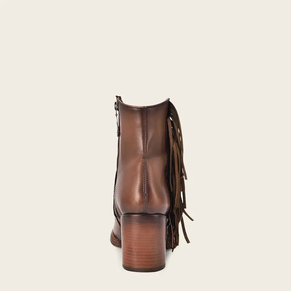 Cuadra Women's Almond Western Cowgirl Ankle Boots - Genuine Cowhide Leather Booties for Country Dancing & Rodeo Events