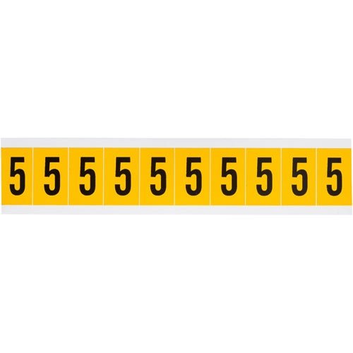 Brady 1530-5 15 Series Indoor/Outdoor Number & Letter Cards - Pack of 50 - Durable for Warehouse, Office, and Industrial Labeling