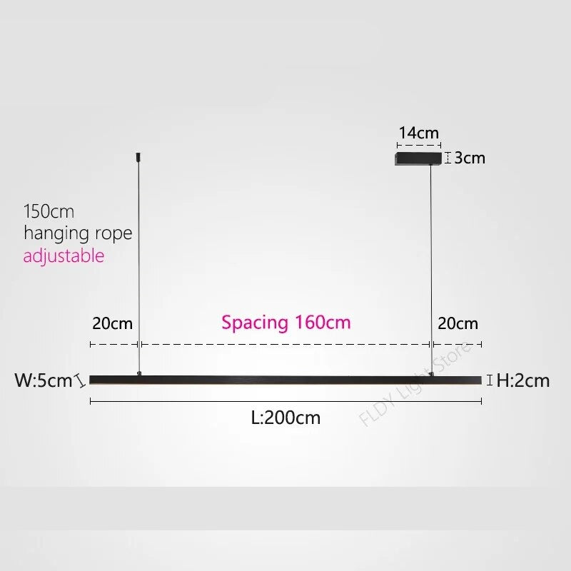Sleek Aluminum LED Bar Light - Modern Minimalist Design for Home, Office, and Commercial Lighting | Energy-Efficient Dimmable Task Light for Desks, Kitchens, and Workspaces
