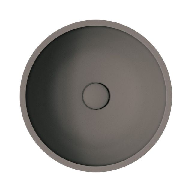 Fienza Alba Concrete Round Bathroom Sink Bowl 14.25