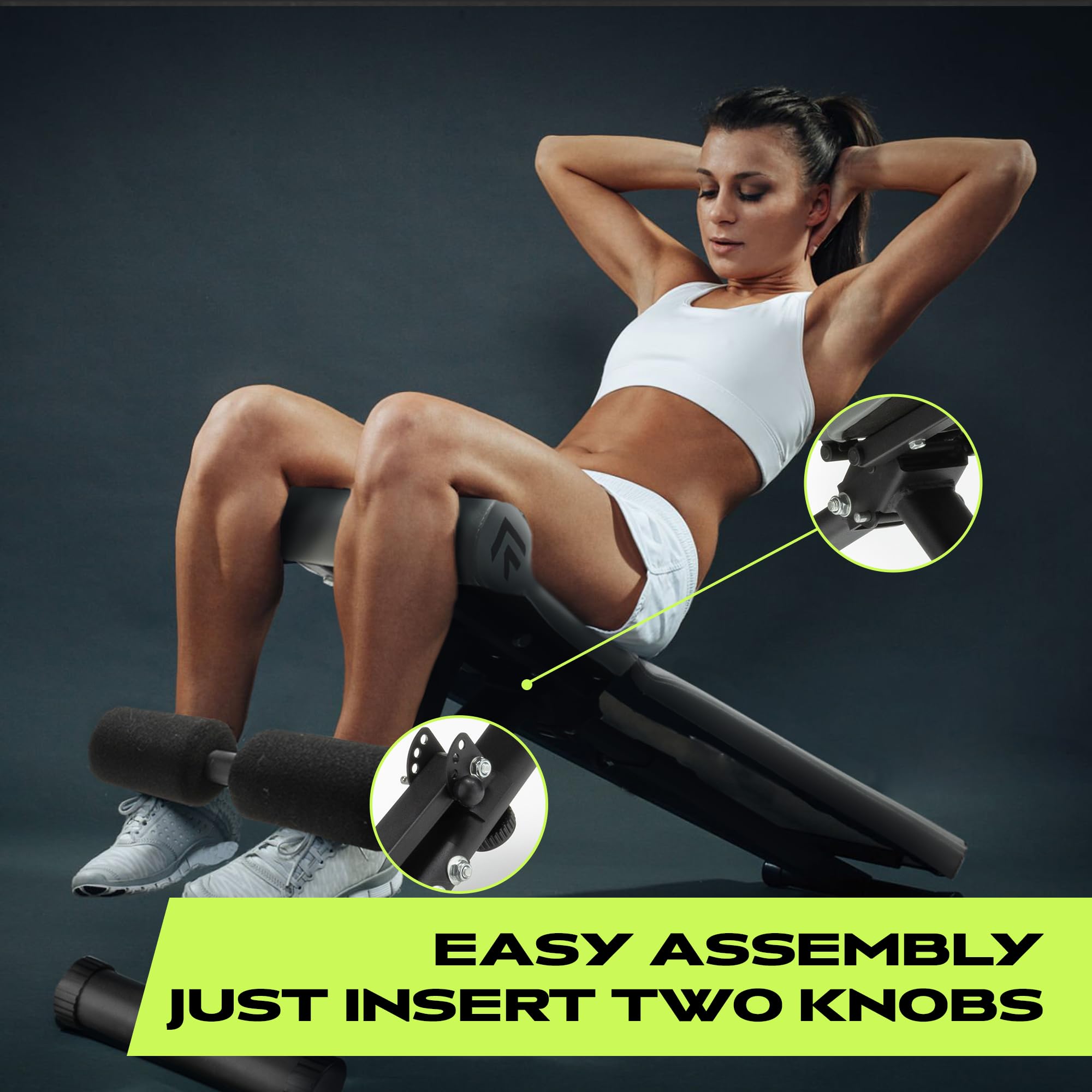 Adjustable Weight Bench Press Seat for Home Gym - Folding Workout Bench for Strength Training & Full Body Exercises - Incline Decline Bench for Dumbbell & Barbell Workouts - Perfect for Home Fitness & Garage Gym Setup