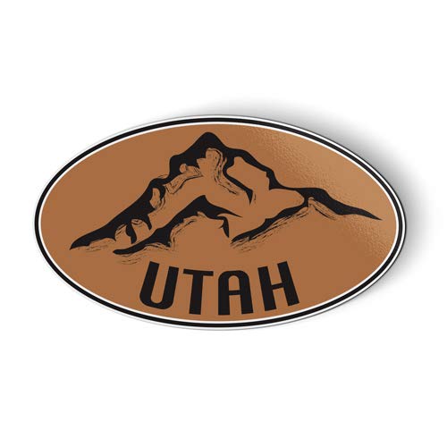Utah Oval Brown Magnet - 6 Inch Strong Fridge Magnet for Car, Locker, Office & Home Decor - Durable & Stylish Accessory