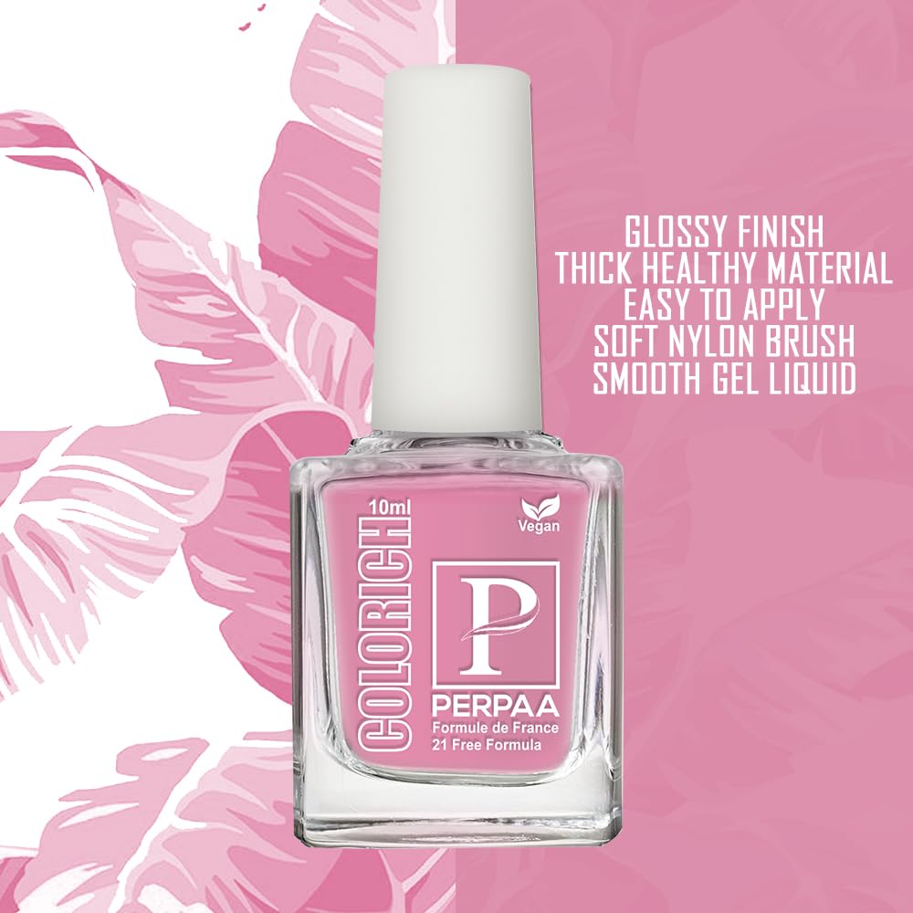 PERPAA® Vegan HD Color Gel Nail Polish Set - 3 Non-Toxic Colors (Baby Pink, Peach, Light Sea Green) for Manicure, Pedicure & Nail Art | Cruelty-Free & Long-Lasting