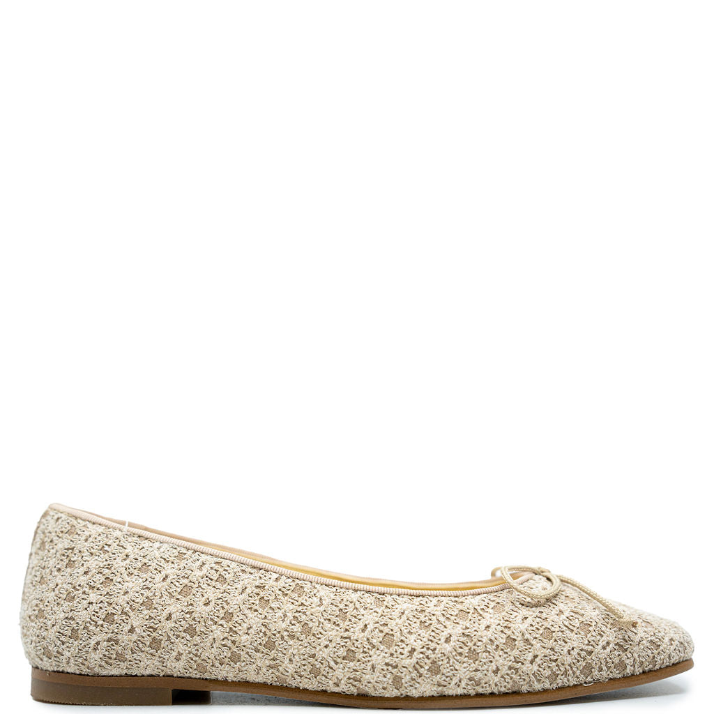 Andanines Women's Sand Weave Square Toe Ballet Flats - Comfortable Breathable Slip-On Shoes for Casual Wear, Office & Travel