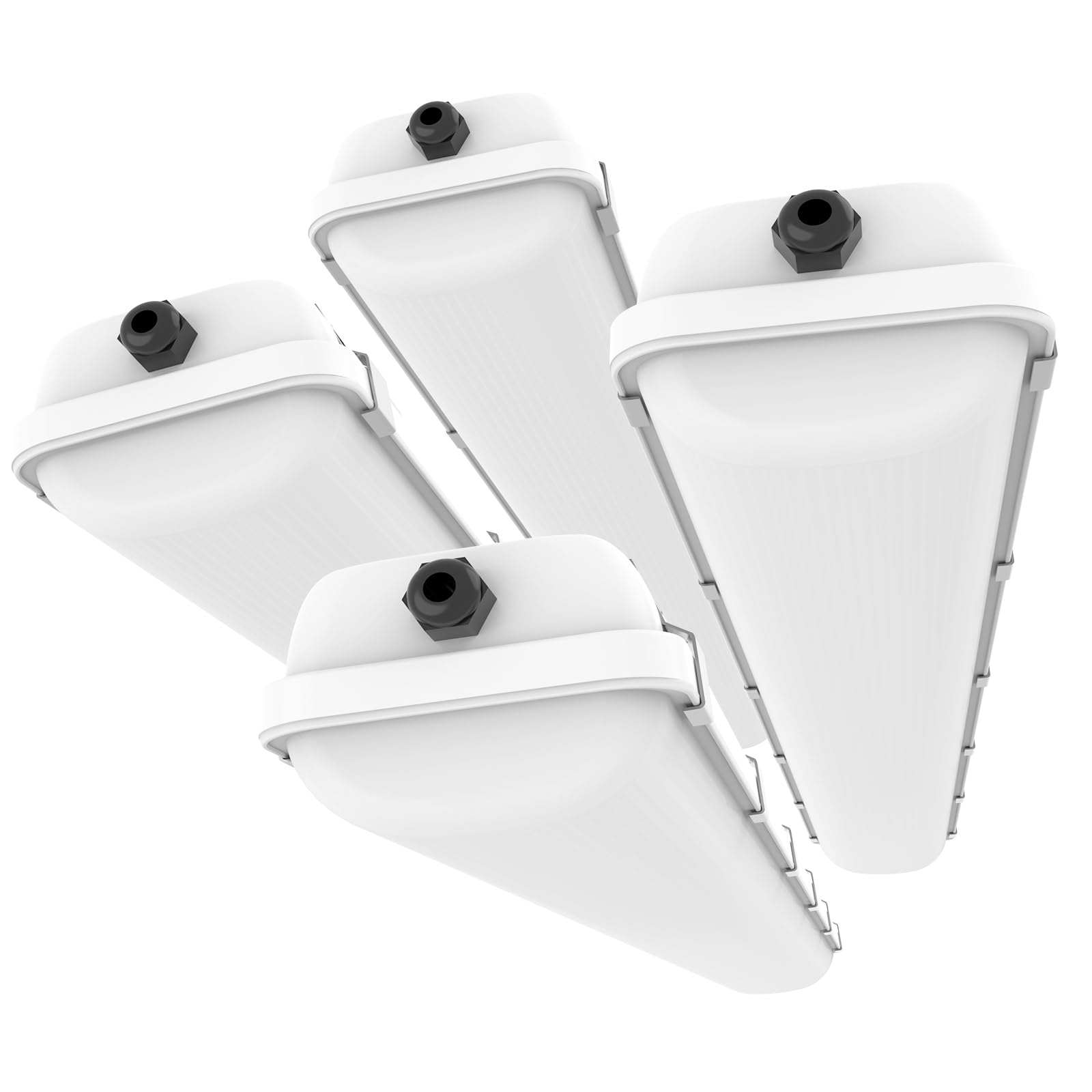HYPERLITE 4FT LED Vapor Tight Light Fixture - 40W 5200LM, IP65 Waterproof, 5000K Daylight, 100-277V - Perfect for Car Wash Bays, Barns, Horse Stables, Workshops, Cold Storage & Garages (4-Pack) - Energy Efficient Lighting Solution for Industrial & Commercial Spaces