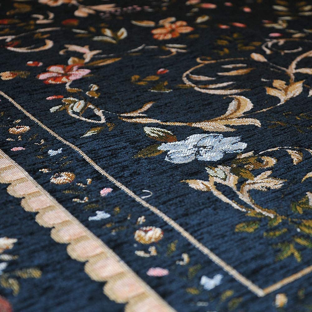 Premium Traditional Floral Area Rug - 7.5'x5.2' Non-Shedding Washable Accent Rug for Living Room, Bedroom & Dining Room - Rustic Home Decor for Cozy Farmhouse Style