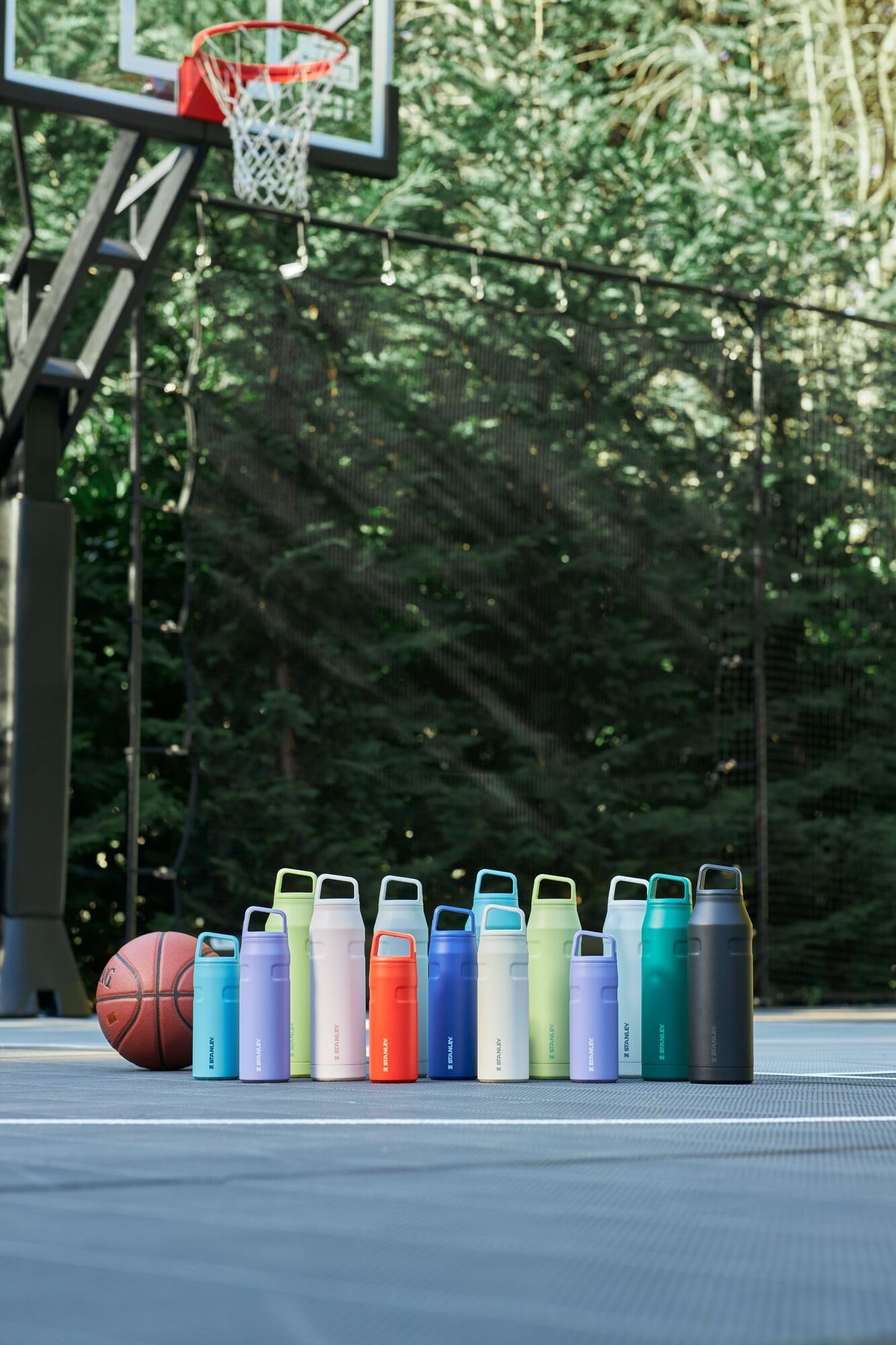 Stanley IceFlow Cap and Carry+ 50oz Insulated Stainless Steel Water Bottle with Wide Mouth Twist Lid | Leakproof & Lightweight | BPA-Free | Rose Quartz Glimmer | Perfect for Travel, Gym, Hiking & Outdoor Adventures
