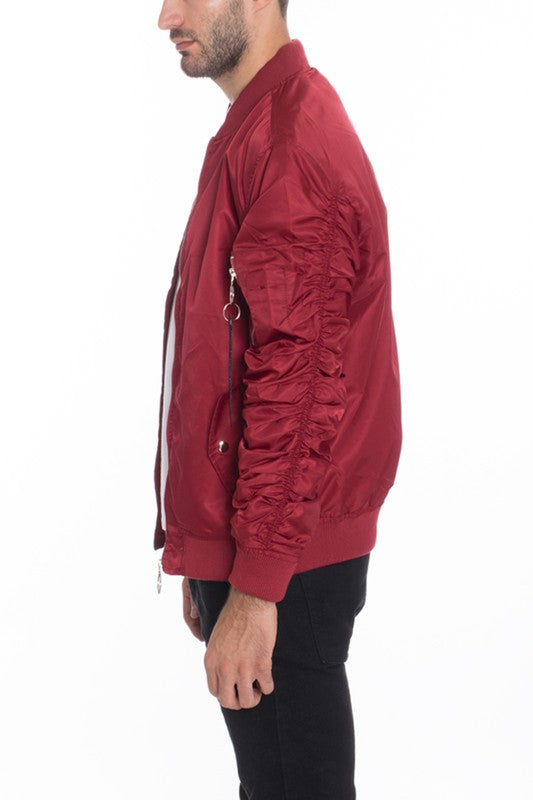 Weiv Men's Casual MA-1 Flight Bomber Jacket with Lining - Lightweight, Stylish Outerwear for Everyday Wear & Travel
