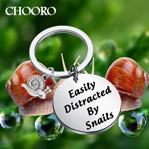 CHOORO Snail Jewelry Keychain - Unique Slow Down Gift for Snail Lovers, Fun Distraction Relief Charm - Perfect for Backpacks, Gifts & Everyday Carry