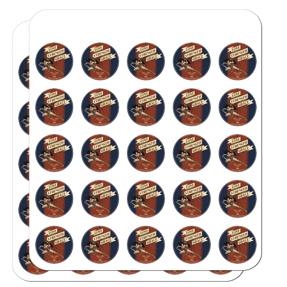 Wonder Woman Movie Inspired Planner Stickers - Love, Strength, Grace Theme for Scrapbooking, Bullet Journal & DIY Crafting - Perfect for Calendar Decoration & Gift Giving