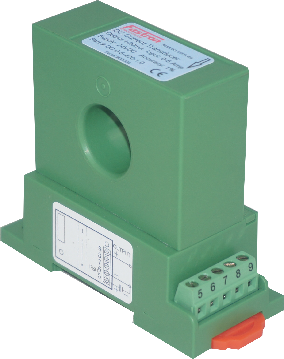 Hall Effect DC Current Transducer 0-200A DC | 4-20mA Unipolar Output | 24VDC Power Supply | for Solar Panel Monitoring, EV Charging & Industrial Automation