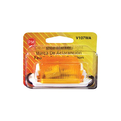 PM V107WA Amber Mini Clearance Light - Heavy Duty Truck Trailer Marker Lights, DOT Compliant, Waterproof LED Lights for Semi Trucks, Trailers, RVs & Commercial Vehicles - Ideal for Night Driving & Road Safety