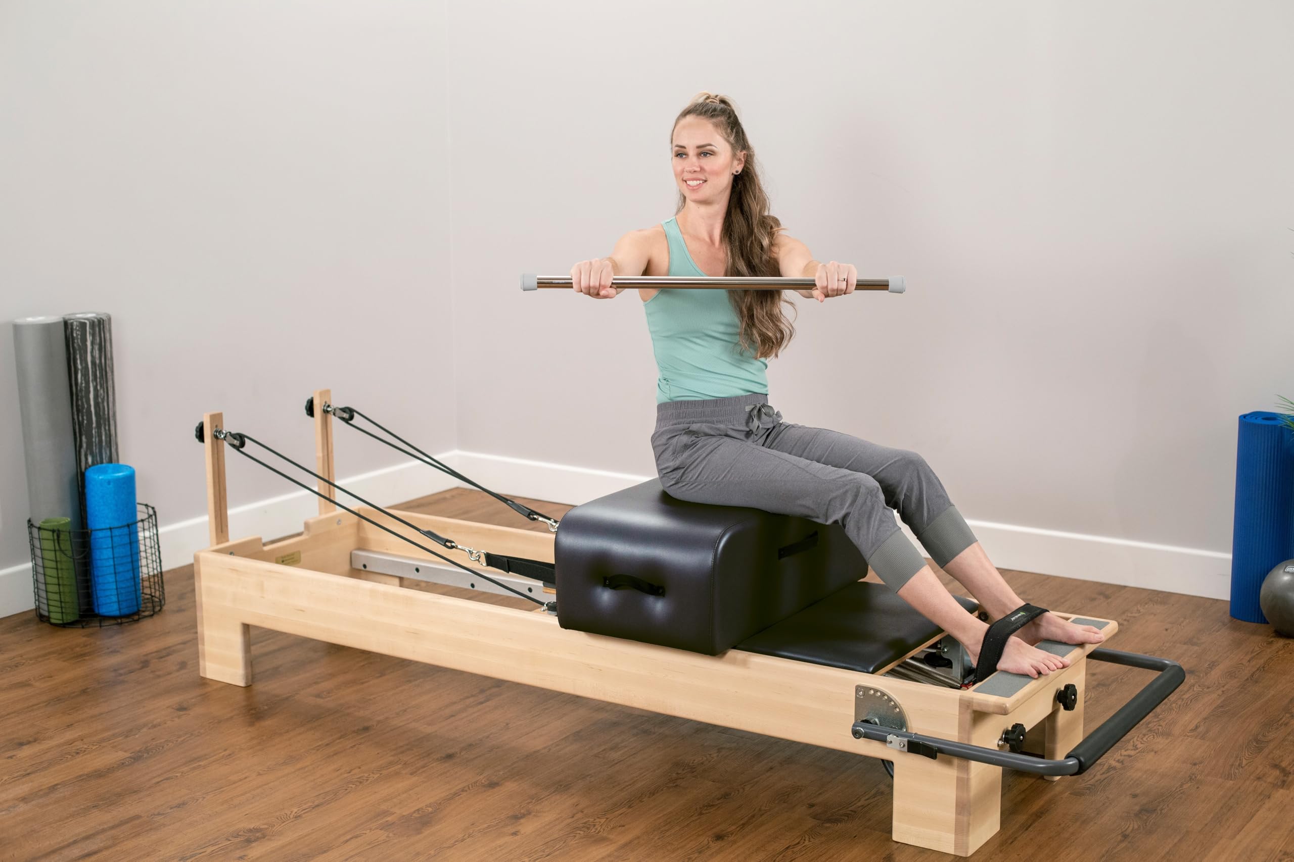 Balanced Body Weighted Metal Pole - Heavy Duty Exercise Bar for Home, Studio & Gym Workouts | Strength Training Equipment for Fitness, Yoga & Pilates | Perfect for Toning, Stretching & Core Workouts