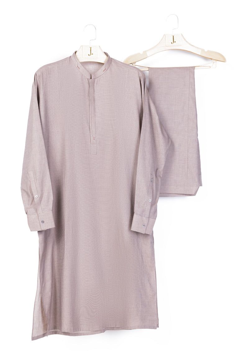 Premium Cotton Brown Shalwar Kameez by J. Junaid Jamshed - Traditional Pakistani Outfit for Men, Eid & Wedding Wear