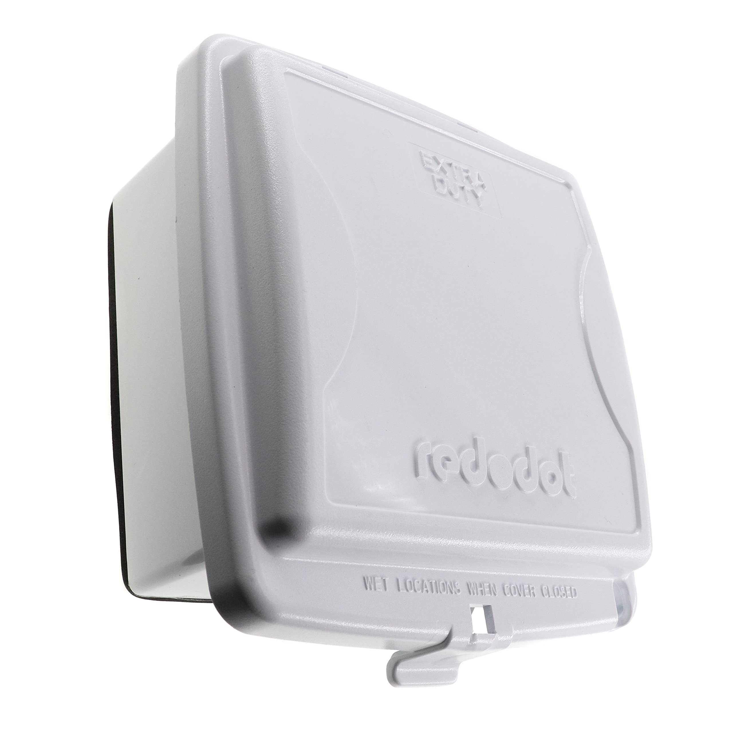 2 Gang White Outdoor Electrical Cover - Weatherproof & Durable for Patio, Garden & Poolside Use