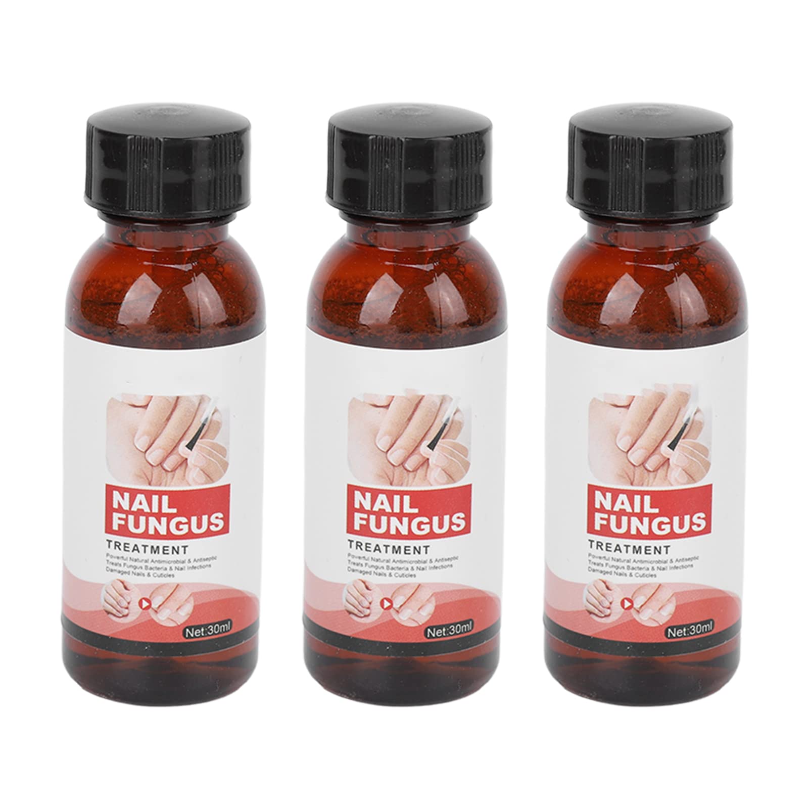 3x30ml Nail Repair Serum - Strengthening & Moisturizing Nail Care Treatment for Weak & Damaged Nails - Toenail & Fingernail Conditioner with Keratin - Perfect for Salon Use, Home Manicures & Nail Recovery After Acrylics