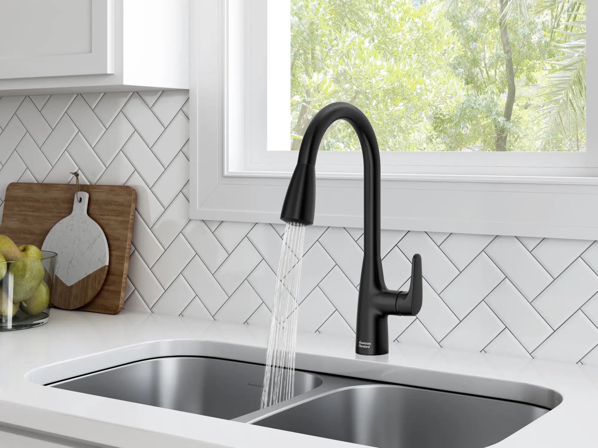 Colony PRO Single Handle Pull Down Dual Spray Kitchen Faucet - 1.5 GPM/5.7 LPM Low Flow, Lead-Free Brushed Nickel - Perfect for Modern Kitchens & Easy Dishwashing