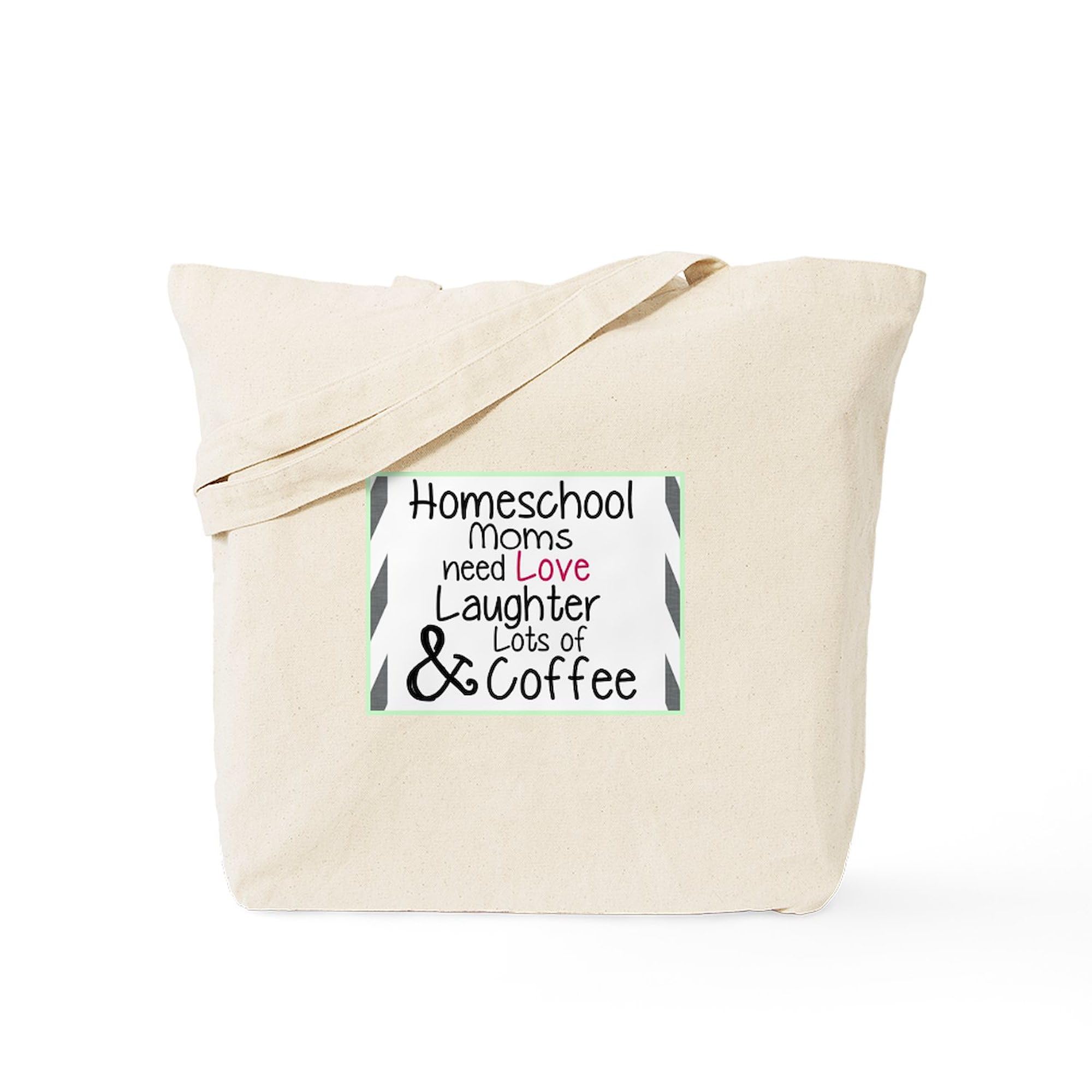 Natural Canvas Tote Bag for Homeschool Moms - Reusable Shopping & Grocery Bag - Perfect for School Supplies, Books & Daily Essentials