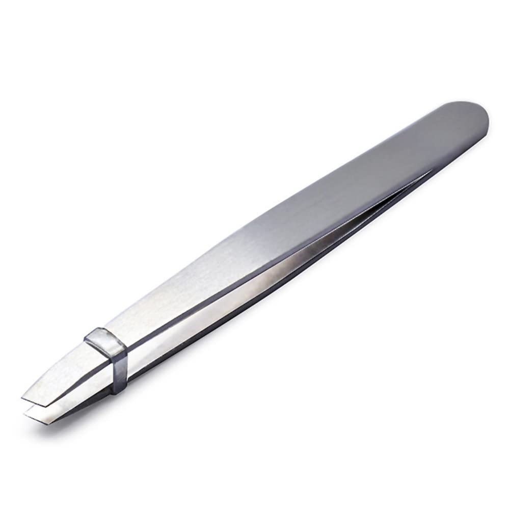 Premium Stainless Steel Eyebrow Tweezers for Women - Precision Slant Tip for Eyebrows, Ingrown Hair & Splinter Removal - Perfect for Grooming, Makeup & First Aid Kits