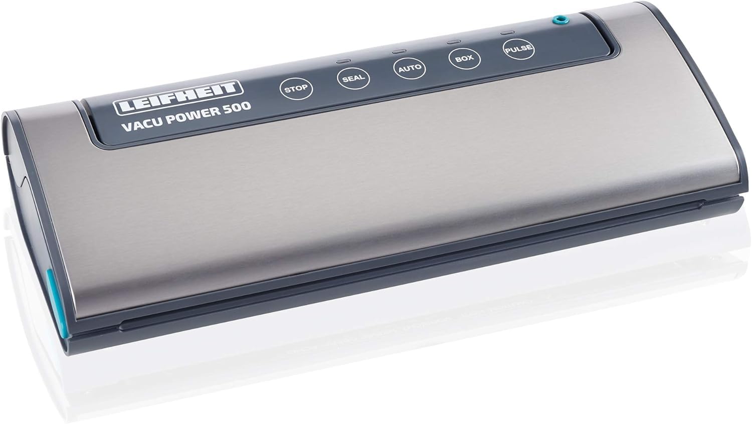 Leifheit Vacu Power 500 Food Vacuum Sealer Machine with 10 Vacuum Bags (20x30cm) - Perfect for Meal Prep, Sous Vide Cooking & Food Storage