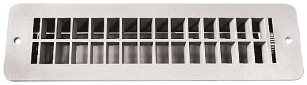 RV Designer H850 White Plastic Floor Register with Damper - 12