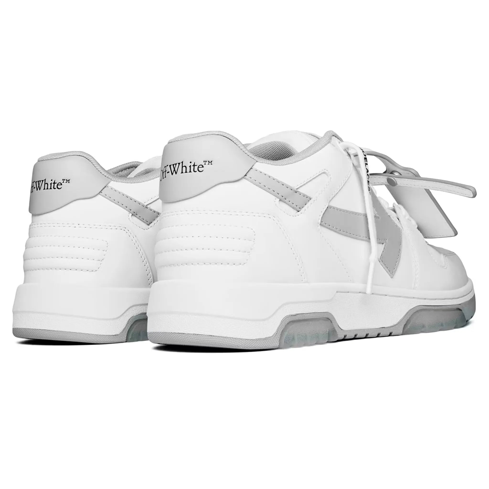 Off White Out Of Office White Grey Sneakers - Men's & Women's Casual Fashion Shoes for Walking, Running & Streetwear Style