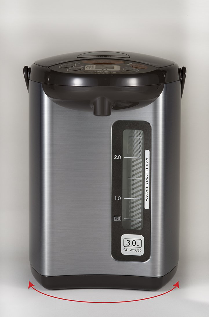 Zojirushi CD-WCC30 Micom Electric Water Boiler & Warmer (3L, Silver) and NS-RPC10HM Rice Cooker (5.5-Cup Uncooked, Metallic Gray) - Perfect for Home, Office & Kitchen Use