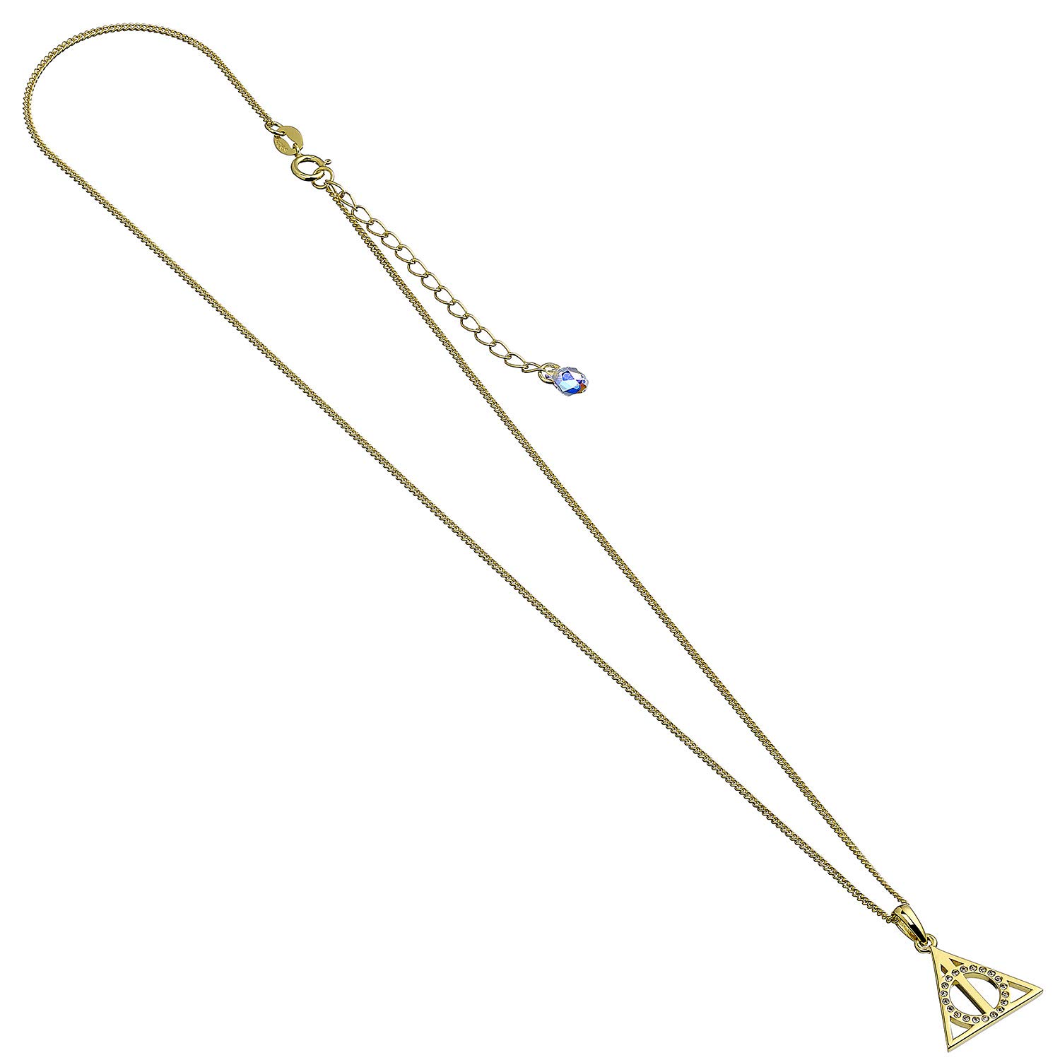 Deathly Hallows Gold Plated Silver Necklace - Perfect for Harry Potter Fans