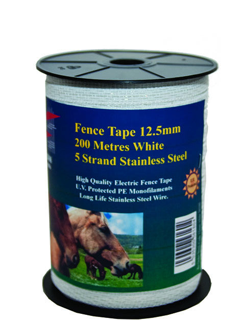 High Visibility Electric Fence Tape - 1/2 Inch Wide, 500ft Roll for Livestock & Animal Containment - Durable, Weatherproof Electric Fencing for Farms, Ranches & Pastures