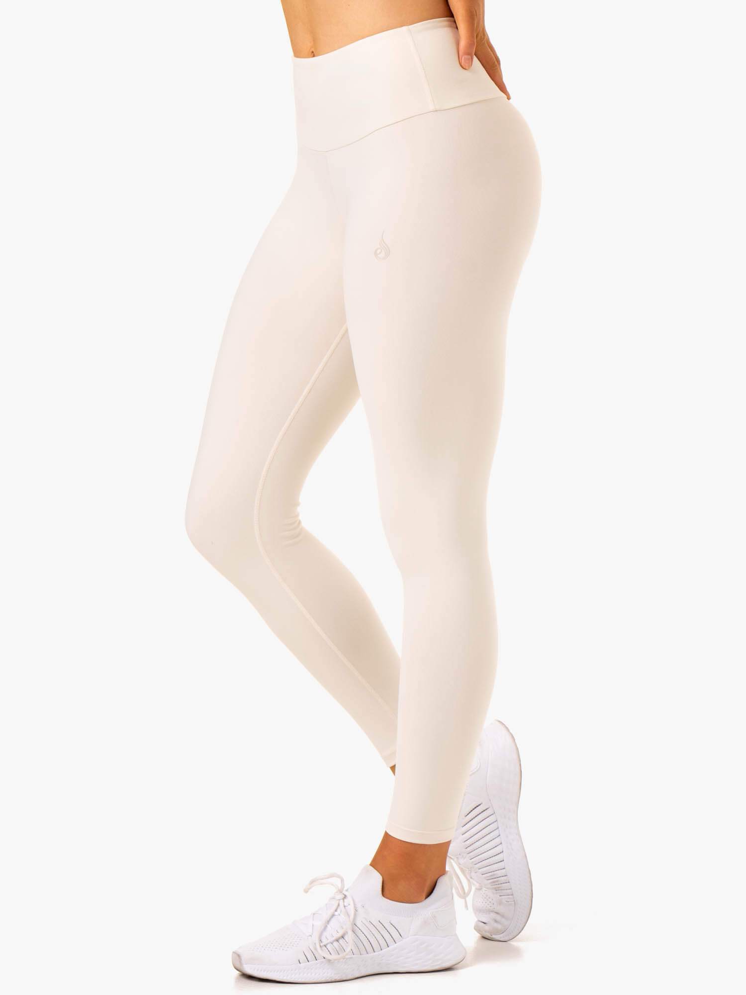 High Waisted Scrunch Butt Lifting Leggings for Women - Ivory - Tummy Control Workout Yoga Pants - Perfect for Gym, Running & Lounge Wear
