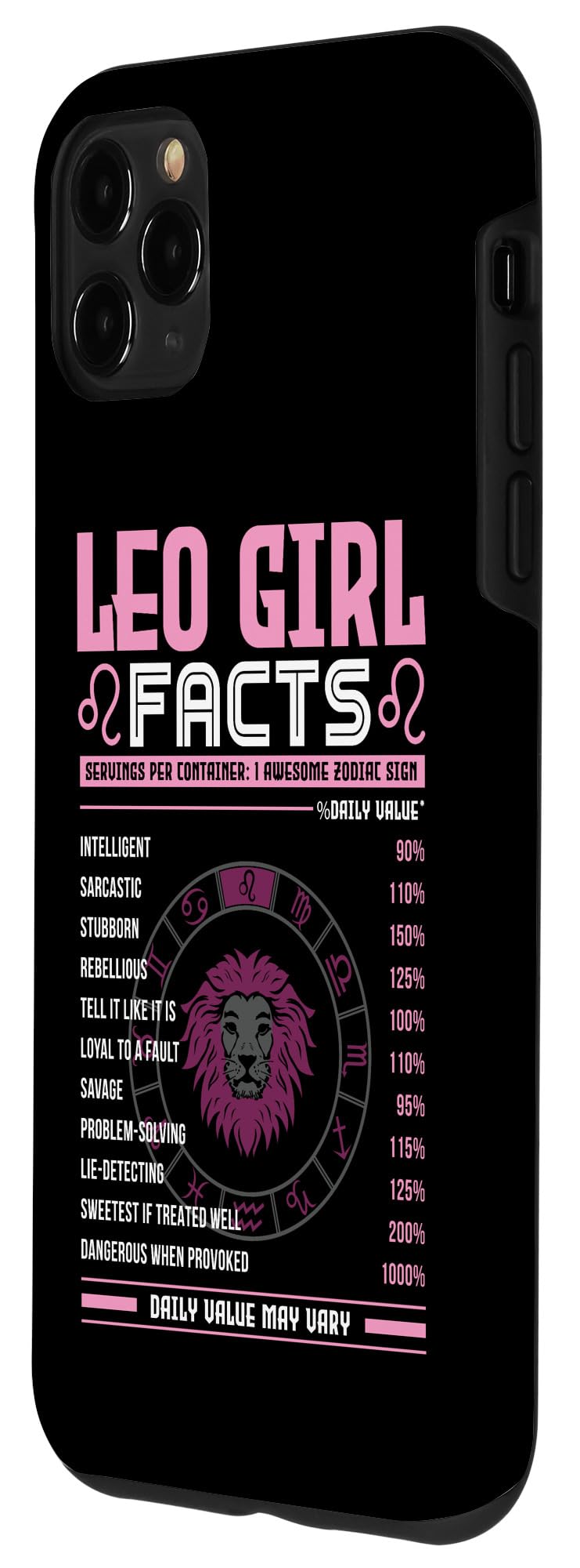 iPhone 11 Pro Max Case - Leo Zodiac Sign Horoscope Design for Women | Durable Protective Cover for Daily Use & Gift Giving