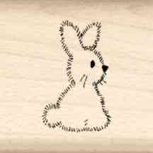 Impression LT 57 Fuzzy Bunny Rubber Stamp for Scrapbooking, Card Making & DIY Crafts - Cute Easter Bunny Design for Greeting Cards, Invitations & Stationery