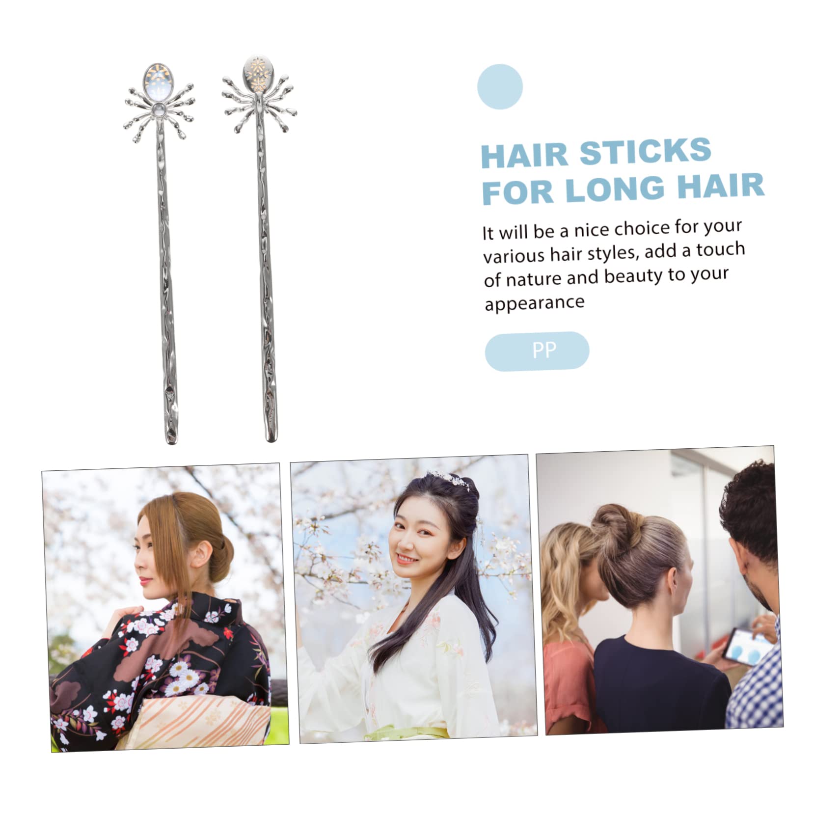 3pcs Spider Hair Sticks for Women - Rhinestone Barrettes, Hair Bun Chopsticks, Long Hair Accessories, Zinc Alloy Bridal Hair Pins | Perfect for Weddings, Parties, and Special Occasions