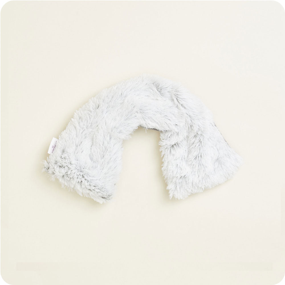 Warmies Marshmallow Gray Microwaveable Neck Wrap for Pain Relief & Relaxation - Perfect for Stress Relief, Muscle Pain, and Comfort at Home or Office