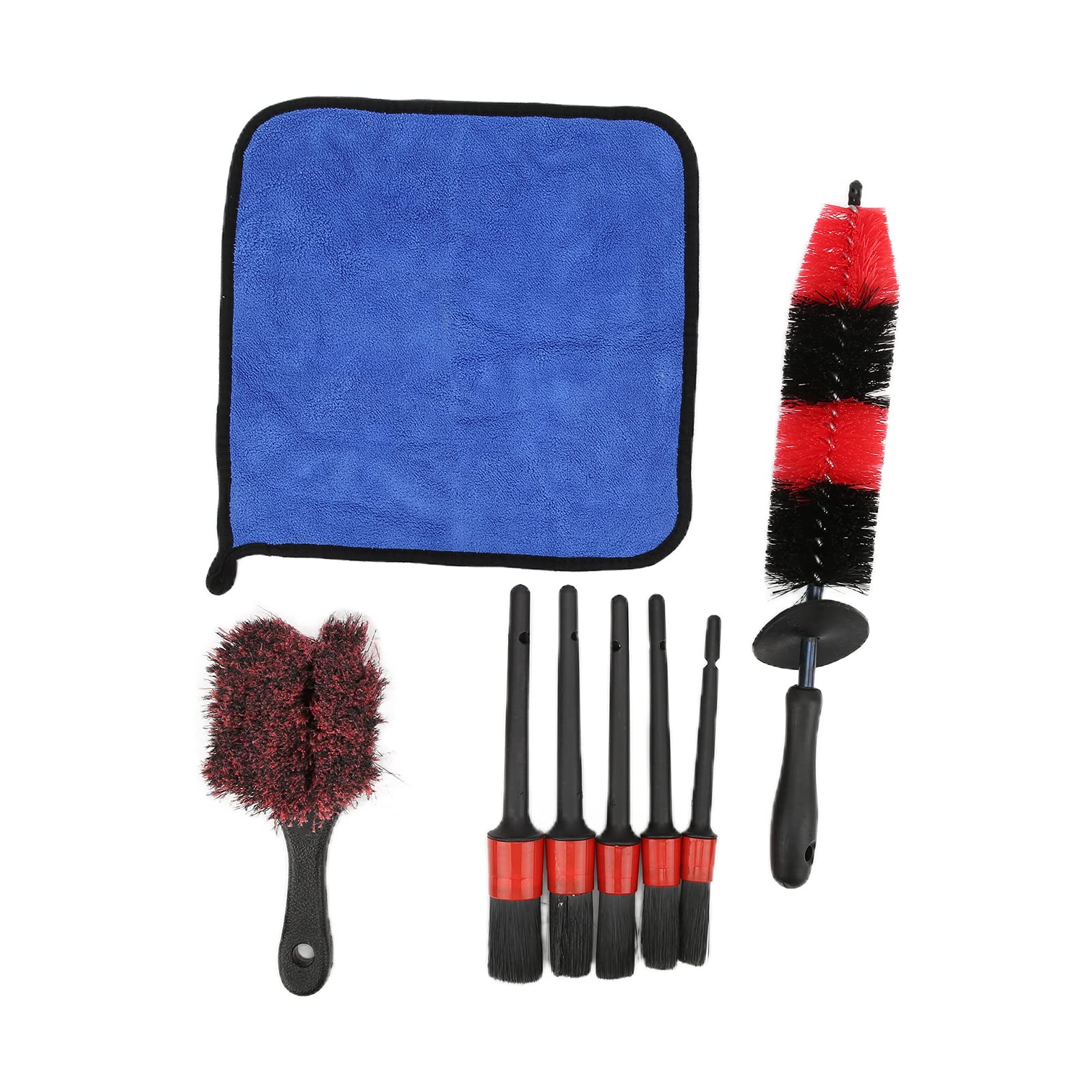 EVGATSAUTO 8PCS Car Detailing Brush Set - Premium Auto Cleaning Tools for Car Washing, Waxing & Interior Detailing | Removes Dirt, Dust & Grime | Perfect for Car Enthusiasts & Professional Detailers