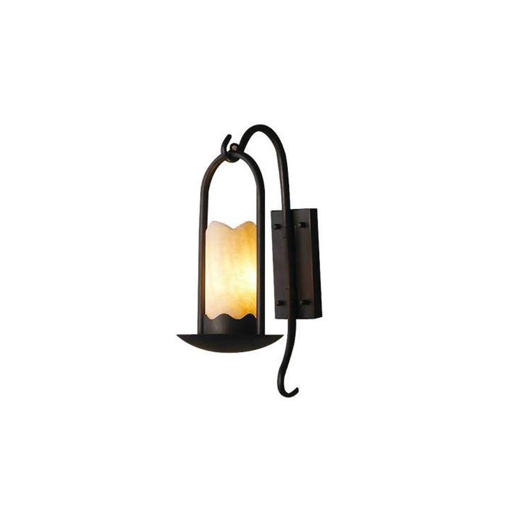 Vintage Glass Candle Wall Sconce Light - Nordic Style E26/E27 Base Black Metal Fixture with Colored Glass, 15W - Perfect for Dining Room, Bedroom, Bar, Bedside & Indoor Home Decor