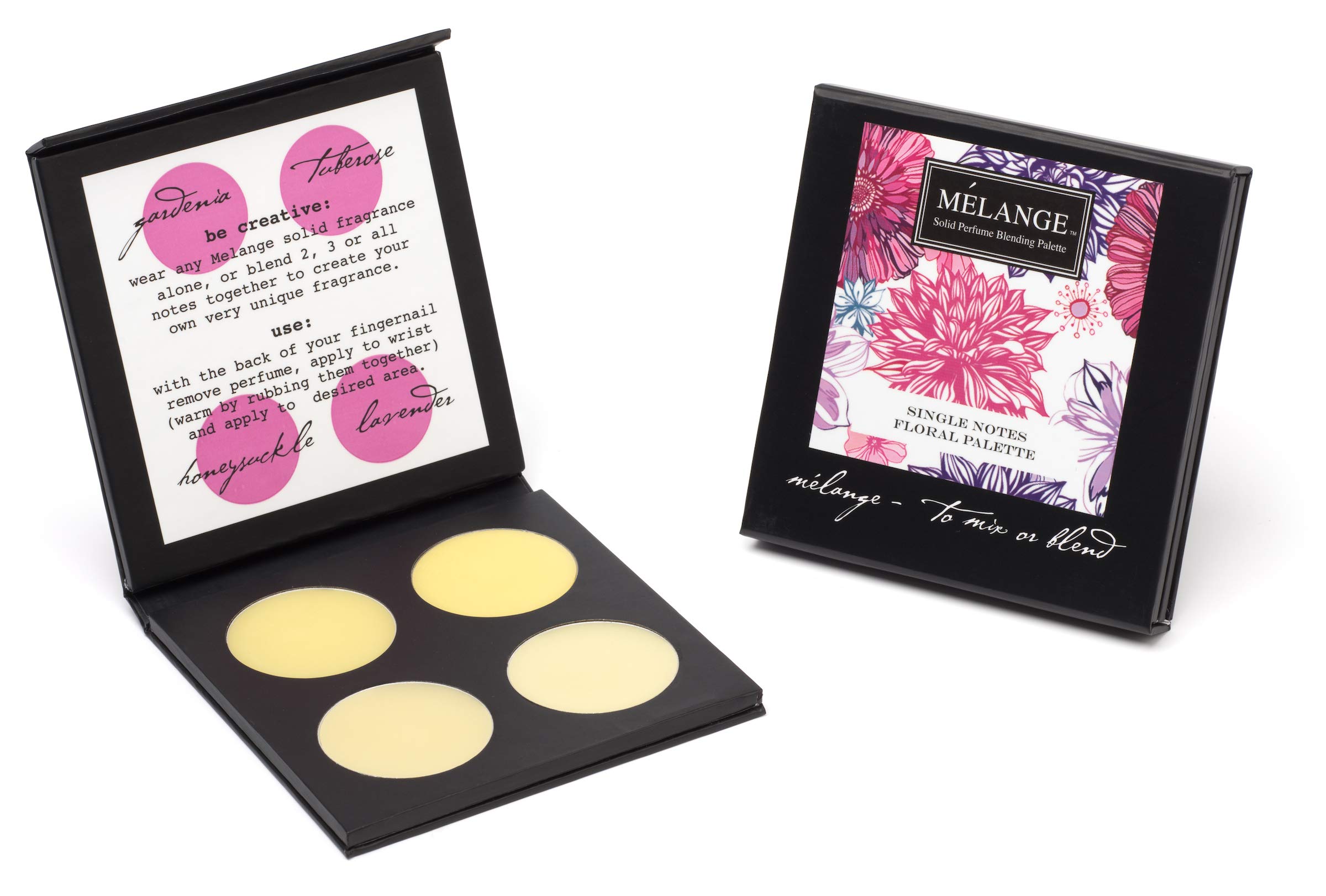 Melange Single Note Floral Solid Perfume Palette - .69oz Travel-Friendly Perfume Set for Women | Long-Lasting Floral Scents | Perfect for Purse, Office & Date Night