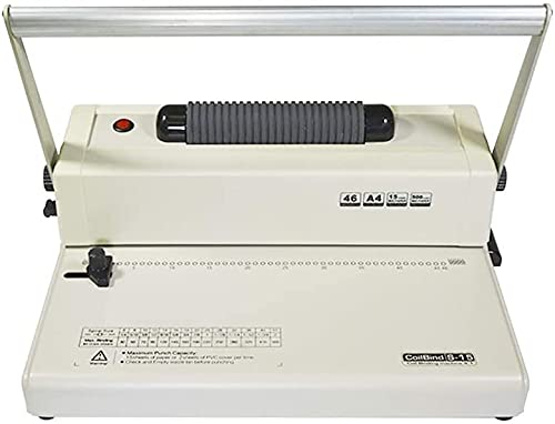 Professional S-15 Coil Binding Machine with Electric Coil Inserter & Manual Punch - 4:1 Pitch for Presentations, Reports, and Documents - Perfect for Offices, Schools, and Print Shops