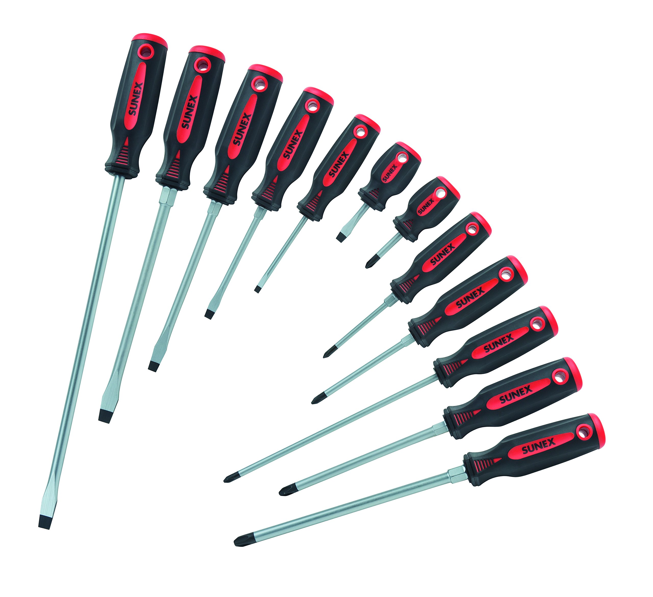 SUNEX 12-Piece Screwdriver Set for Home & Auto Repair