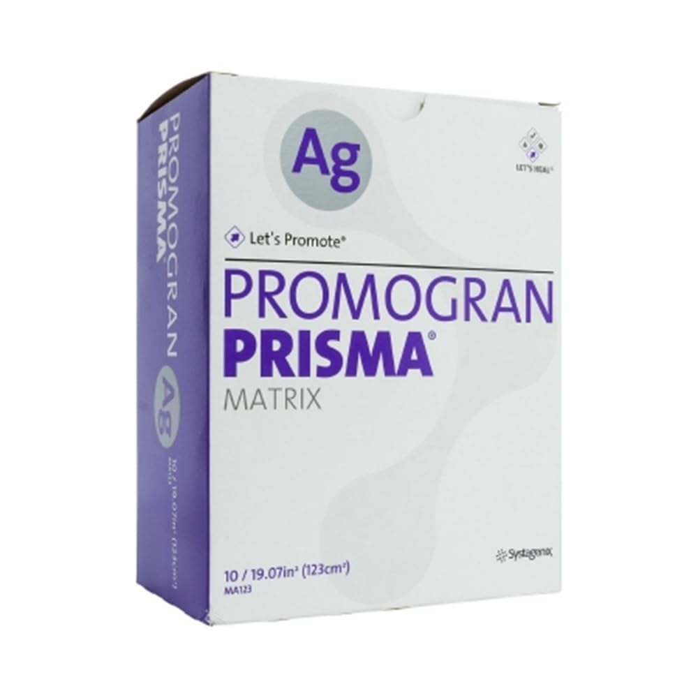 Promogran Prisma Matrix Wound Dressing - 19.1 sq in (Box of 10) | Advanced Wound Care for Diabetic Ulcers, Pressure Sores & Surgical Wounds | Sterile Collagen Dressing for Chronic Wound Healing