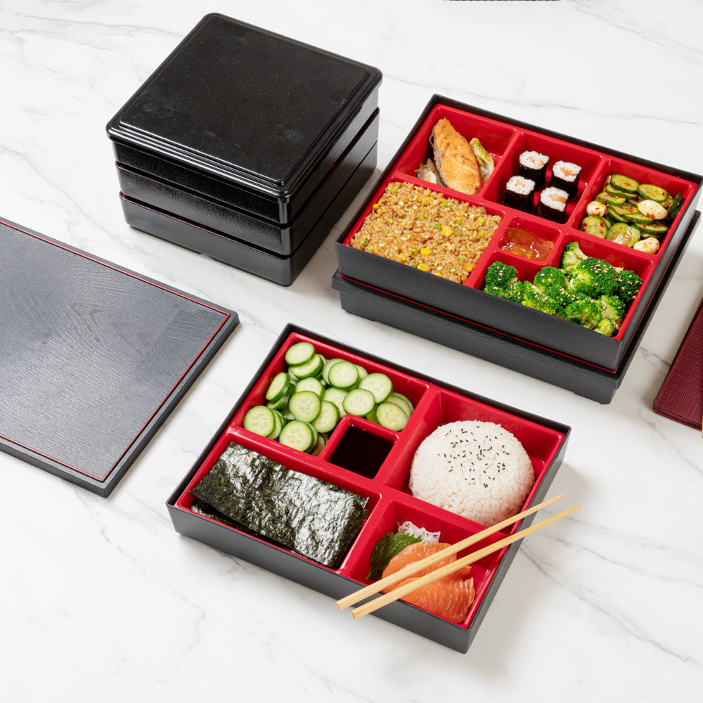 Premium Japanese Bento Box - 5 Compartment Large Lunch Container (12.25