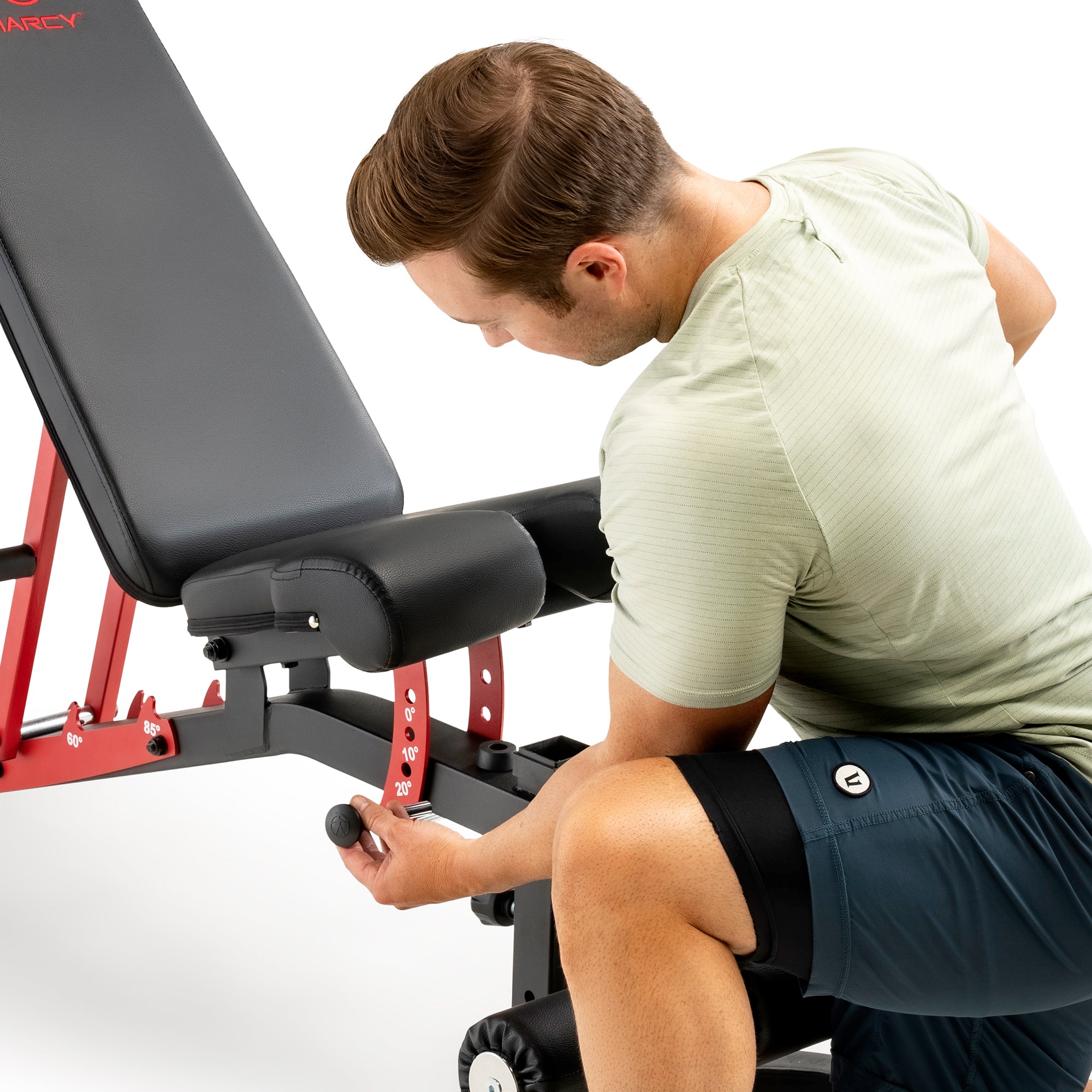 Marcy SB-7799 Utility Bench with Arm Curl - Adjustable Weight Bench for Home Gym Strength Training - Perfect for Dumbbell Workouts, Sit-Ups & Full-Body Exercises