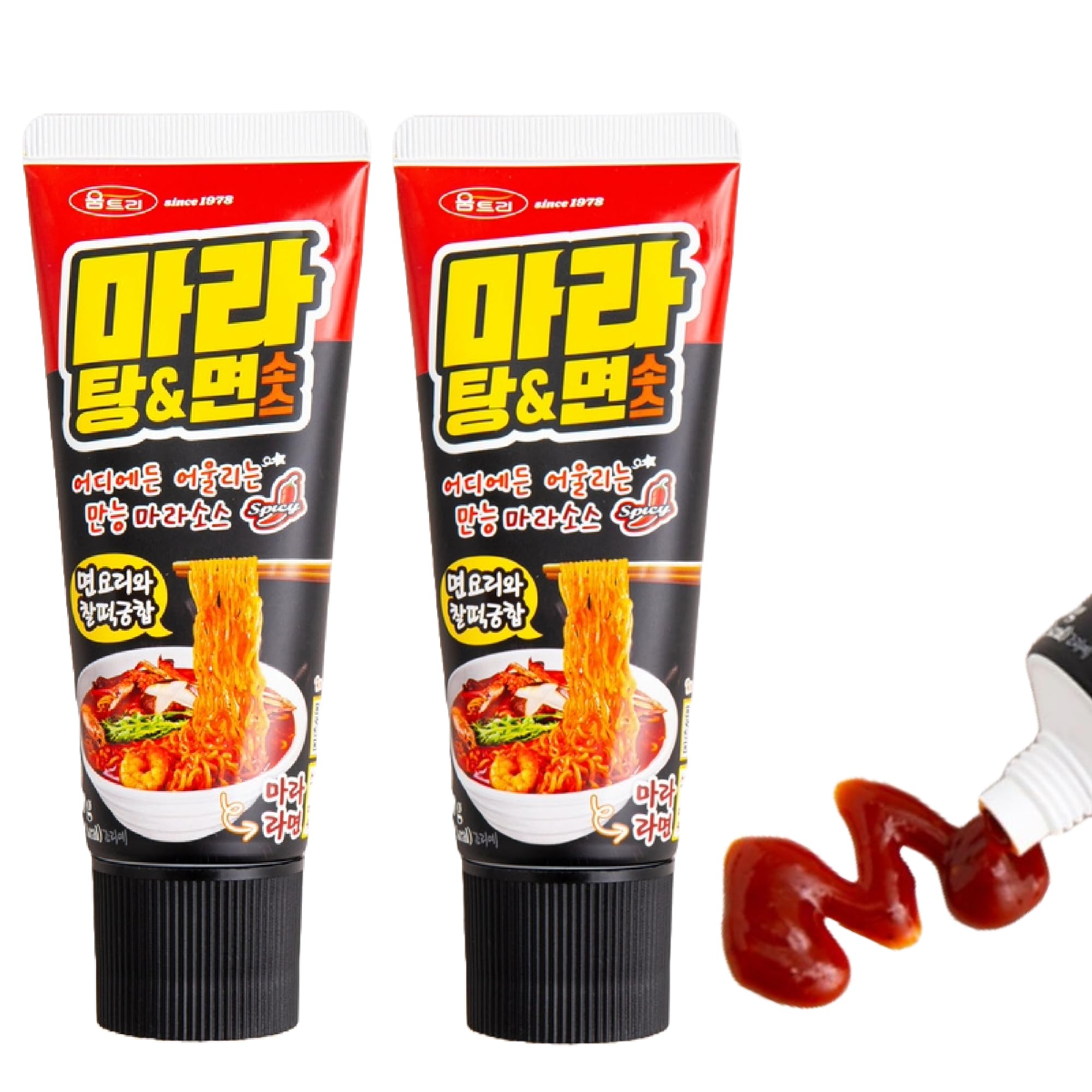 Authentic Korean Mala Paste - Spicy Sichuan Hot Sauce (120g x 2 Pack, 4.87oz Each) for Noodles, BBQ, Rice, Hot Pot & Korean Cuisine - Perfect for Home Cooking & Restaurant Use