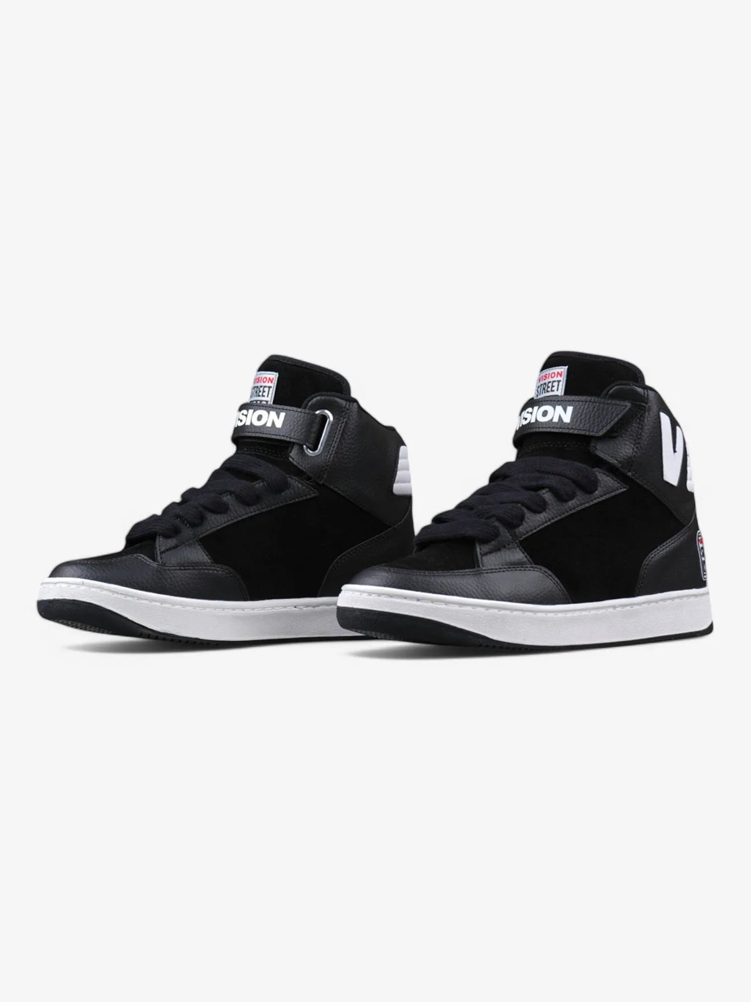 Vision Street Wear MC1400 Skate Shoes - Black & White High-Top Sneakers for Men | Durable & Comfortable for Skateboarding, Streetwear Fashion & Casual Wear