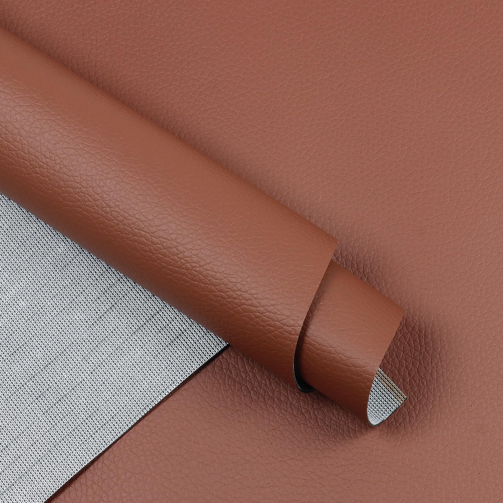 Premium Marine Vinyl Fabric - Soft, Durable & Hypoallergenic Artificial Leather for DIY Upholstery, Boat Seats, Car Interiors - Easy to Clean Synthetic Material (1 Yard, Brown) - Perfect for Furniture Repair, RV Cushions & Home Decor Projects
