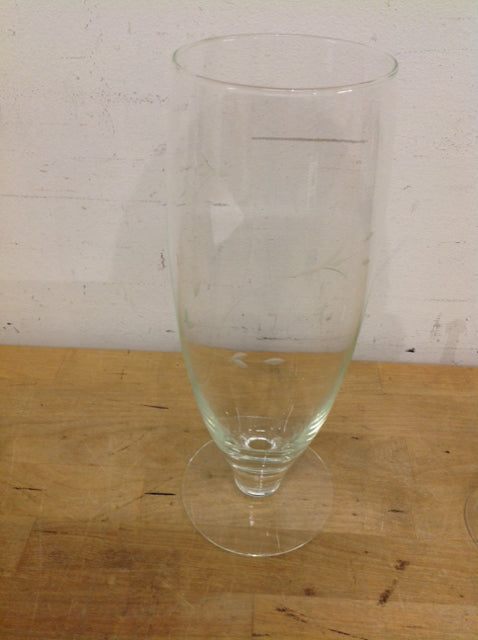 10 Vintage Footed Glass Vases for Home Decor - Elegant Centerpiece for Dining Table, Wedding, and Living Room Display