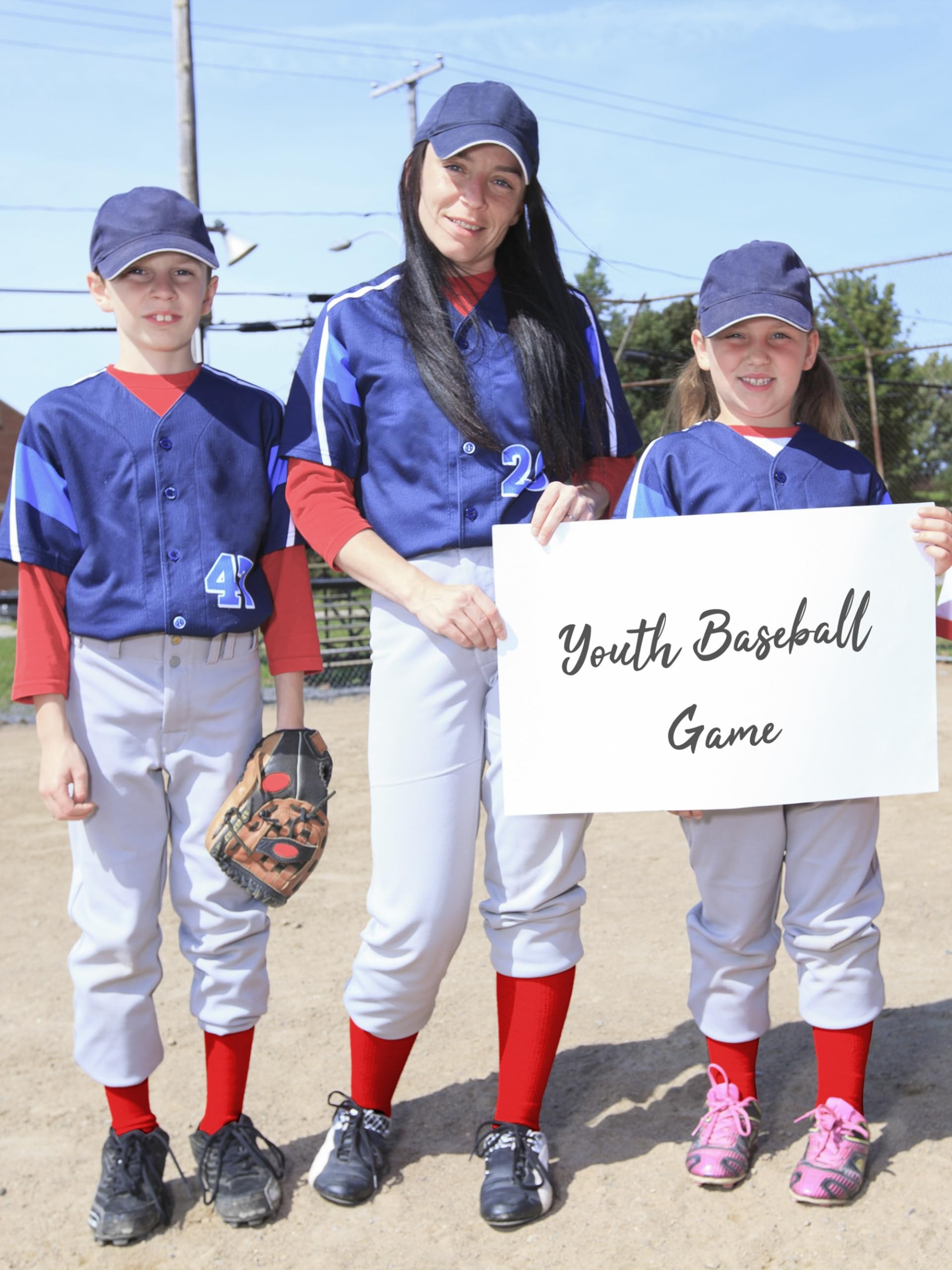 **Youth Adjustable Baseball Socks & Belt Combo Set for Boys & Girls – Perfect for Baseball, Softball & Sports Training**