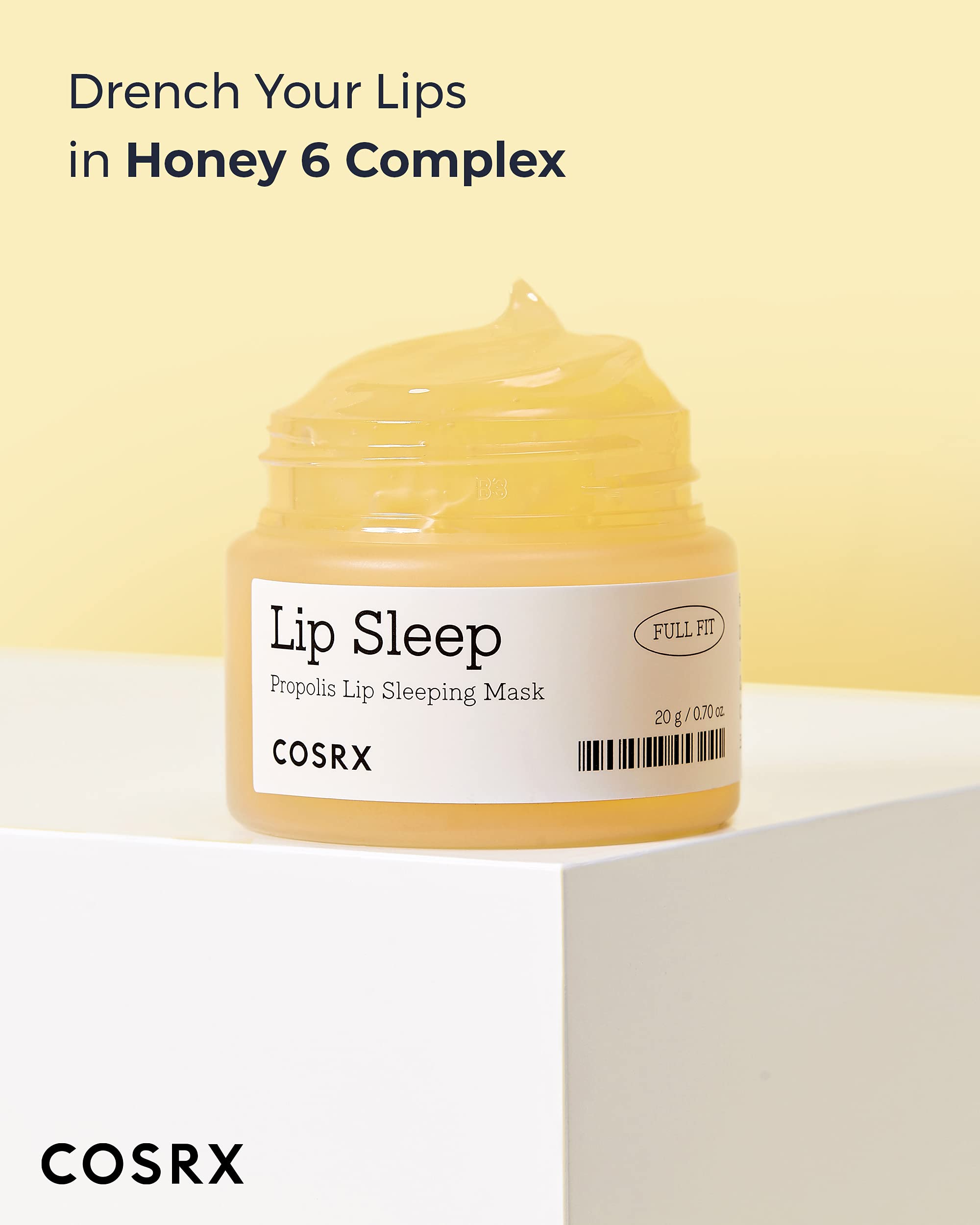 COSRX Propolis Lip Balm for Dry Chapped Lips - Overnight Hydrating Lip Treatment Mask with Shea Butter & Honey Complex | Korean Skincare for Soft, Plump Lips (20g) | Perfect for Nighttime Lip Care, Winter Lip Protection, and Daily Moisturizing