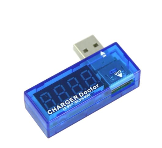 USB Current & Voltage Meter Tester - Digital Multimeter for Chargers, Power Banks & USB Devices - Perfect for Home, Office & Travel Use