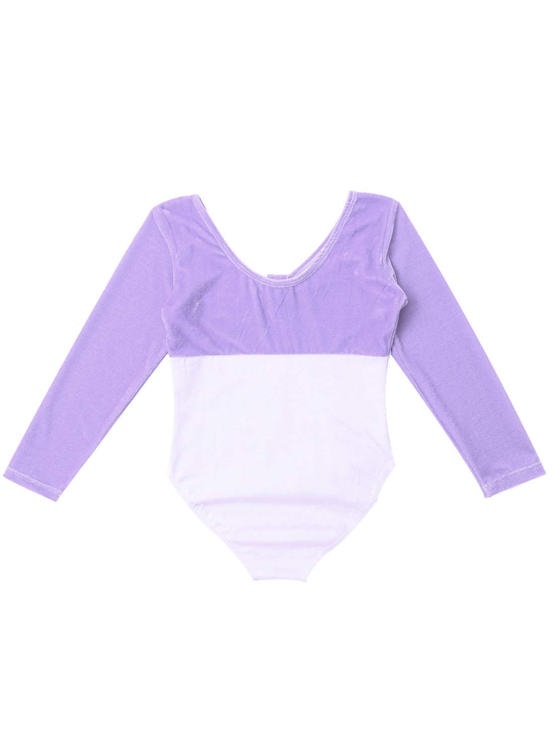 Girls Ballet Leotard Long Sleeve Velvet Dancewear - Gymnastics Bodysuit for Kids, Toddler Dance Costume - Perfect for Ballet Class, Recital, Competition & Performance